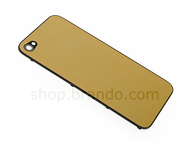 iPhone 4 Metallic PLAIN Rear Panel - Gold (Flat)
