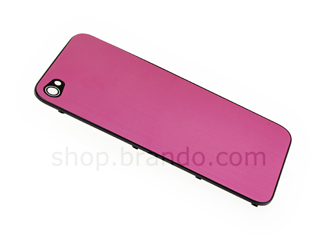 iPhone 4 Metallic PLAIN Rear Panel - Pink (Flat)