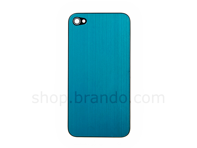 iPhone 4 Metallic PLAIN Rear Panel - Blue (Flat)