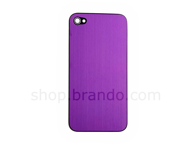 iPhone 4 Metallic PLAIN Rear Panel - Purple (Flat)