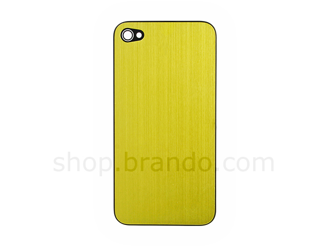 iPhone 4 Metallic PLAIN Rear Panel - Yellow (Flat)