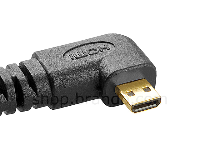 Micro HDMI Type D Male to HDMI Female Cable (90 Degree)