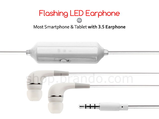 Flashing LED Earphone