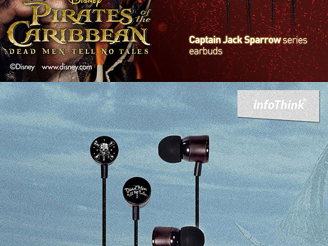 infoThink Pirates of the Caribbean (2017) Skeleton 3.5mm Earbuds