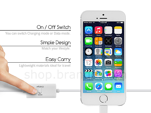Lightning Cable w/ ON/OFF switch