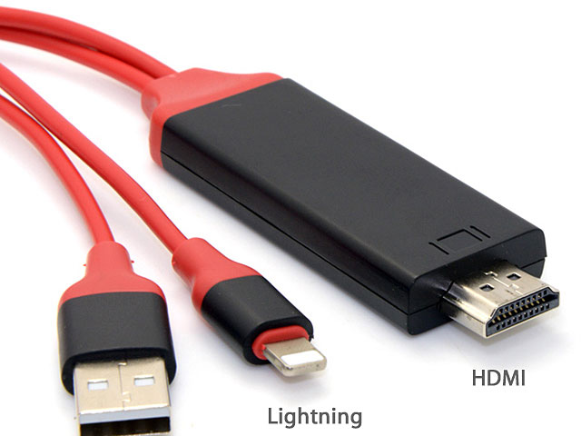 Lightning to HDMI HDTV Cable for iPhone 7 / 7 Plus