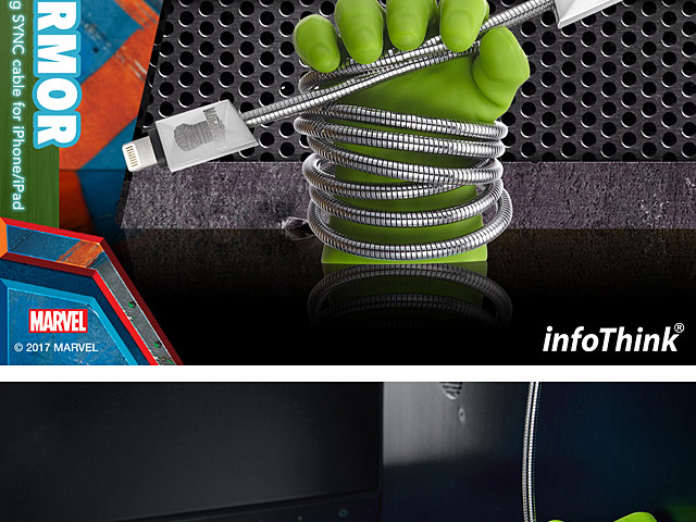 infoThink Hulk Heavy Armor Lightning USB Sync Charging Cable