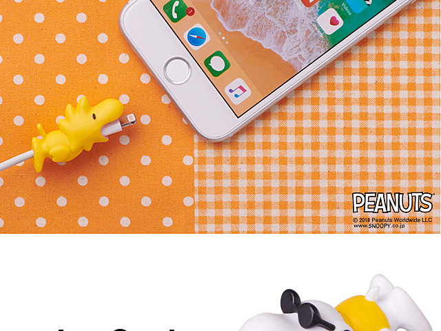3 Piece PEANUTS SNOOPY Cable Bite Protector For Iphone Charging Data Cable 