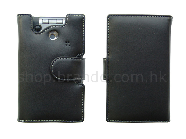 Brando Workshop Clip Leather Case for Clie TH55 (Side Open)