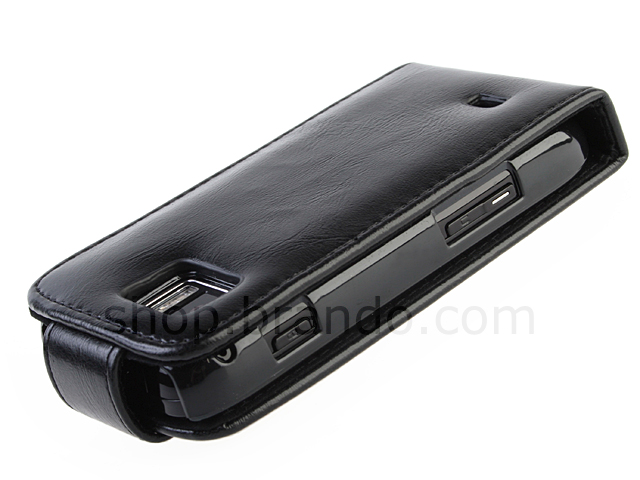 Samsung i8000 Omnia II Fashionable Flip Top Leather Case