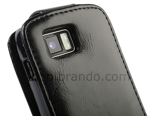 Samsung i8000 Omnia II Fashionable Flip Top Leather Case
