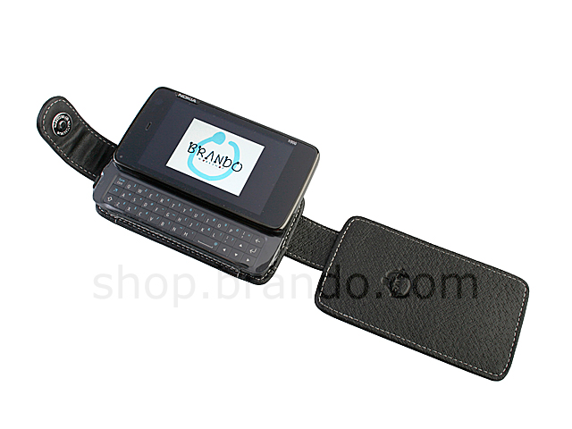 Brando Workshop Leather Case for Nokia N900 (Flip Top)