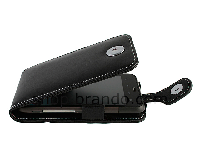 Brando Workshop Leather Case for HTC Desire HD (Flip Top)