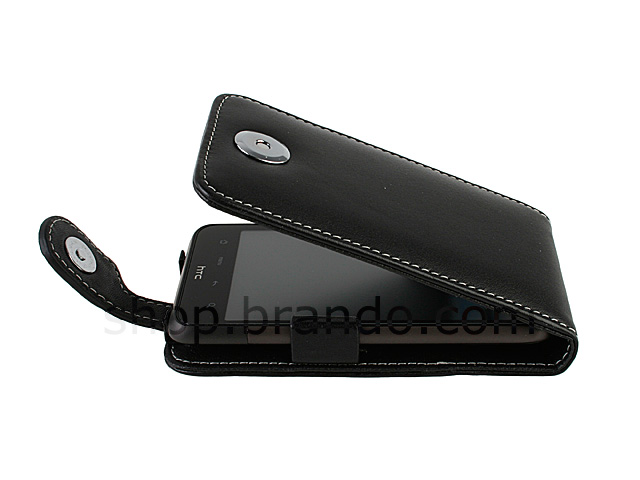 Brando Workshop Leather Case for HTC Desire HD (Flip Top)