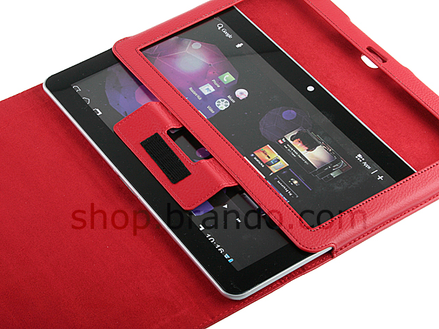 Artificial leather case for Samsung GT-P7500/P7510 Galaxy Tab 10.1 (Side Open)