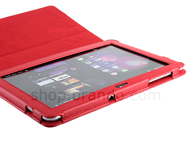 Artificial leather case for Samsung GT-P7500/P7510 Galaxy Tab 10.1 (Side Open)