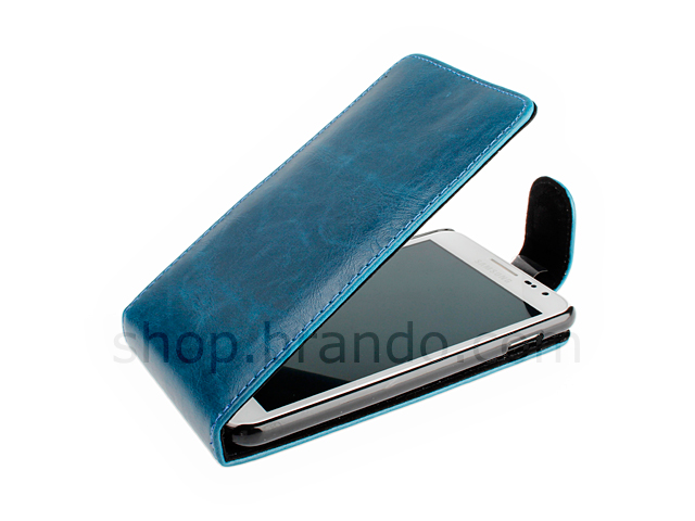 Samsung Galaxy Note Fashionable Flip Top Leather Case