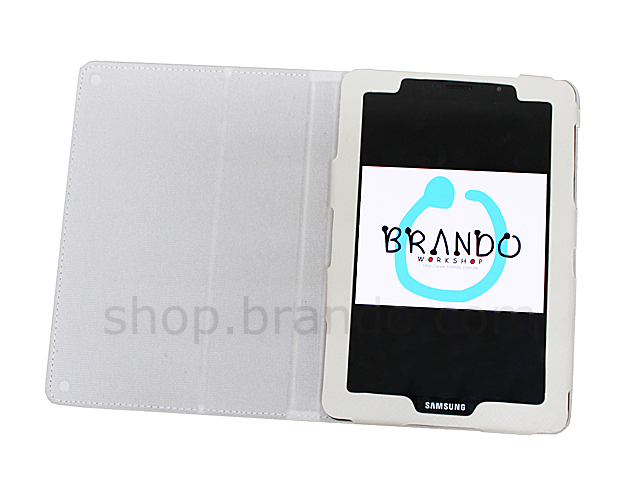 Artificial leather case for Samsung GT-P6810 Galaxy Tab 7.7 (Side Open)