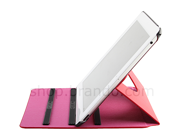 Extremely Slim Rotate Stand Leather Case For The new iPad (2012)