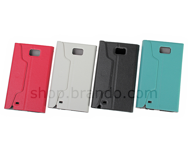 Samsung Galaxy Note Ultra Slim Side Open Leather Case With Display Caller ID And Answer Call