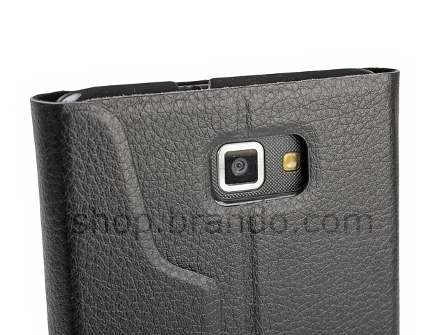 Samsung Galaxy Note Ultra Slim Side Open Leather Case With Display Caller ID And Answer Call