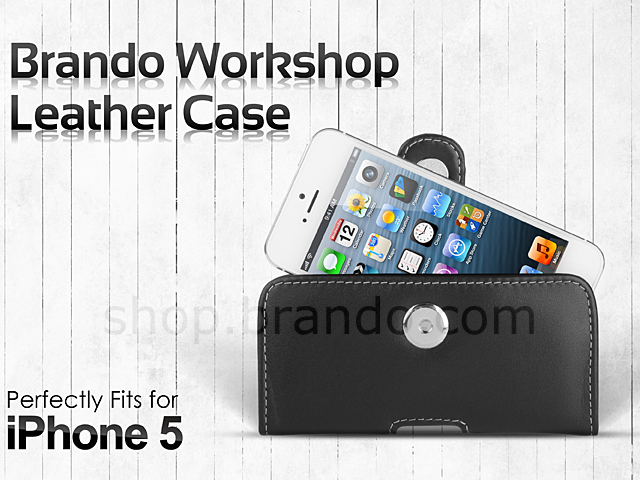 Brando Workshop Leather Case for iPhone 5 / 5s / 5c / SE (Pouch Type)