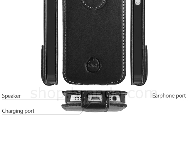 Brando Workshop Leather Case for iPhone 5 / 5s / SE (Flip Top)