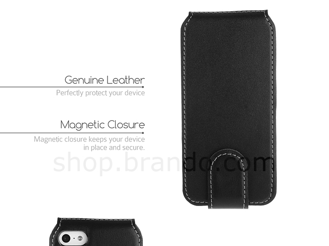 Brando Workshop Leather Case for iPhone 5c (Ultra-Thin Flip Top)