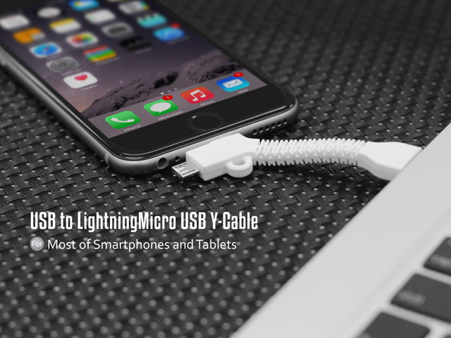 USB to Lightning/Micro USB Y-Cable