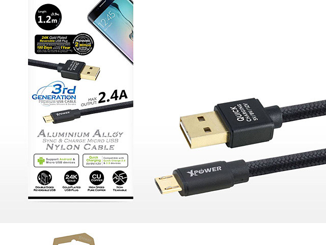 Xpower 3rd Gen Aluminium Alloy Micro USB Cable