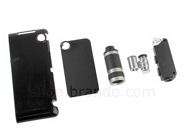 Professional new iPad 2012/iPhone 4/4S Scope 3-in-1 Set - 60x Microscope + 160x-200x Microscope + 8x Telescope