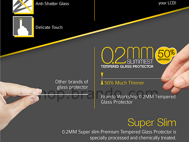 Brando Workshop 0.2mm Premium Tempered Glass Protector (iPhone 4 / 4s)