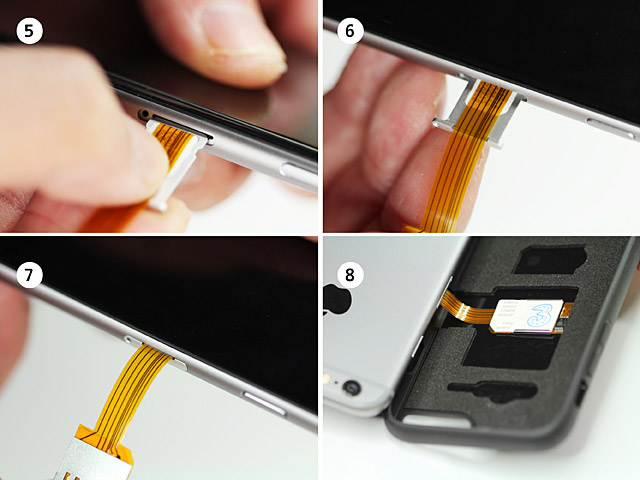 Dual Sim Card for iPhone 6s with Back Case