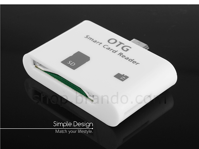 OTG Smart Card Reader Connection Kit  with SD and TF card port