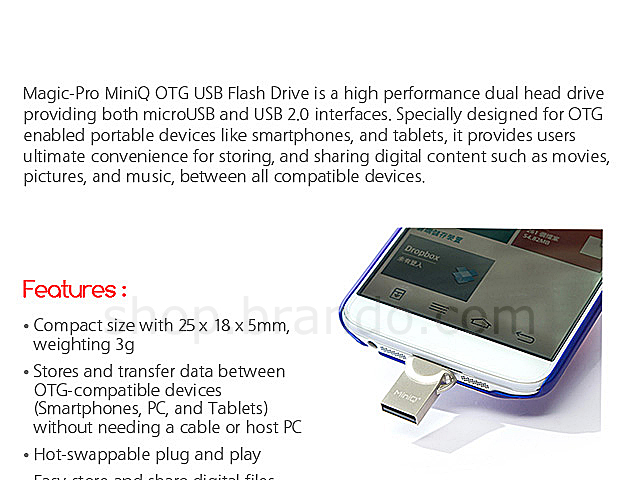 Magic-Pro MiniQ OTG Mini USB Flash Drive