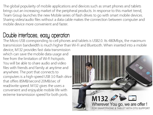 Team Group M132 OTG USB 3.0 Flash Drive
