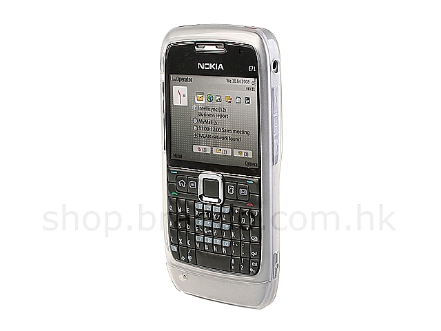 Nokia E71 Hexagon Patterned Soft Plastic Case