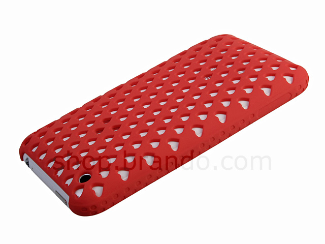 iPhone 3G / 3G S Heart-Shaped Perforated Back Case