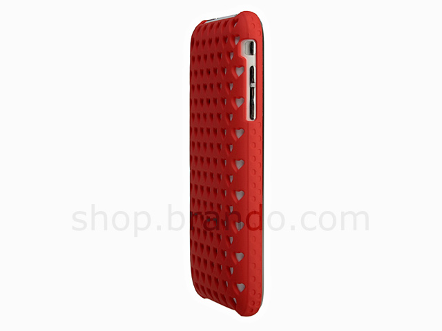 iPhone 3G / 3G S Heart-Shaped Perforated Back Case