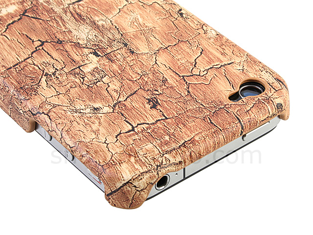 iPhone 4 Dried Wood Patterned Hard Case