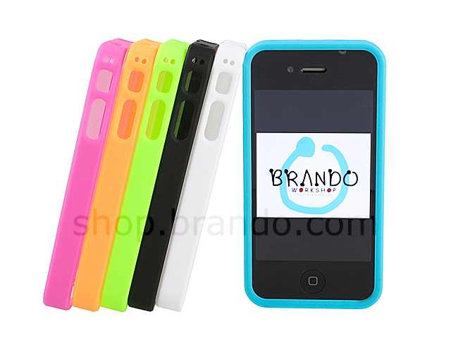 iPhone 4 Slim Rubber Band w/ Transparent Plastic Backing