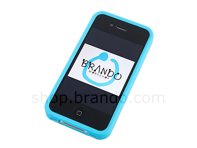 iPhone 4 Slim Rubber Band w/ Transparent Plastic Backing