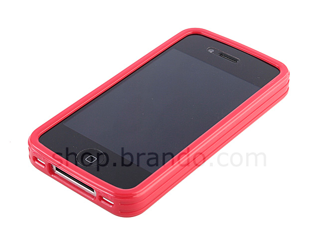 iPhone 4 Plastic Back Cover with Embossed Check Pattern