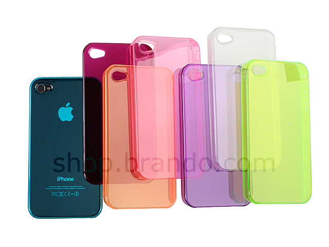 Glossy Plastic Protective Back Case for iPhone 4