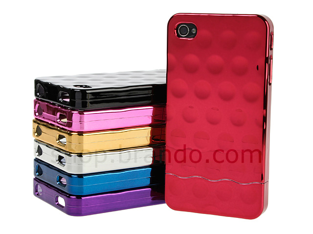 iPhone 4 Glossy Concave Circle Patterned Back Case
