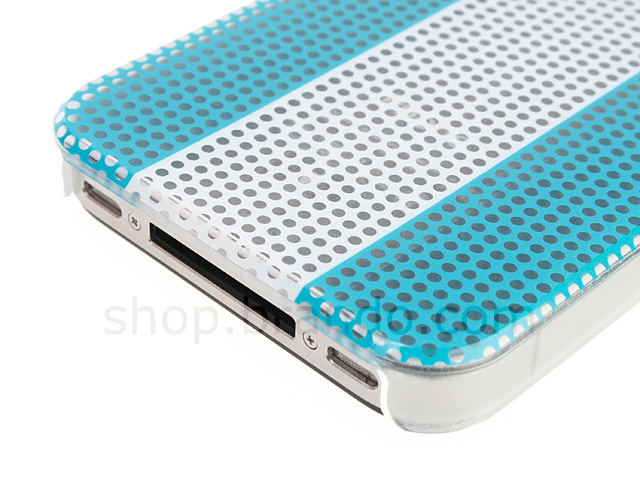 iPhone 4 Perforated White Stripe Plastic Back Case