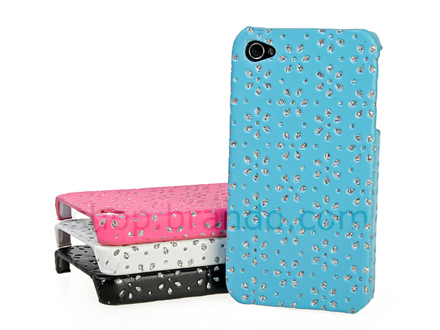 iPhone 4 Glittery Floral Embossed Back Case