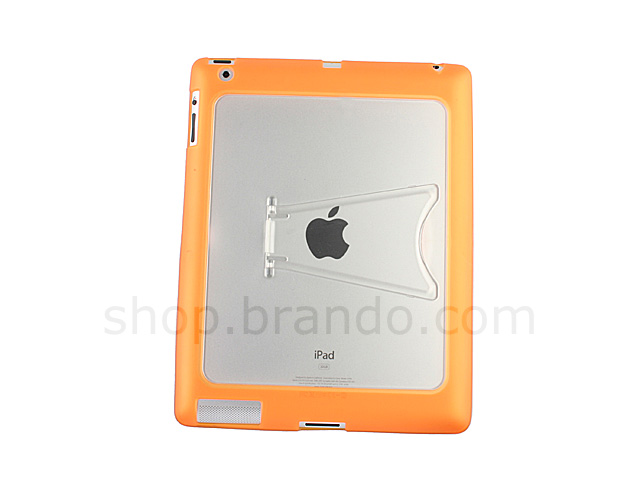 iPad 2 Transparent Back Soft Back Case with Stand