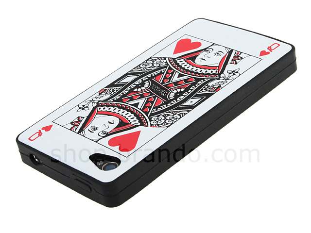 iPhone 4 Poker Queen Back Case