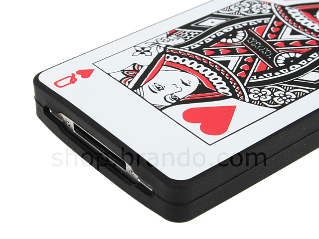 iPhone 4 Poker Queen Back Case